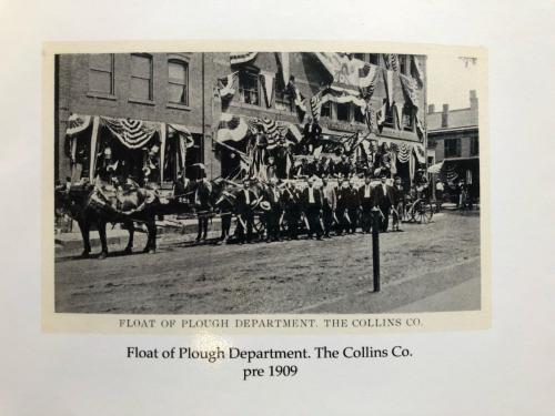 Float of Plough Department, The Collins Co. Pre 1909.